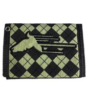 Cartera elegante de Fall Out Boy con un llamativo motivo, estilo gótico, FW108967FOB, negra/verde Cartera elegante de Fall Out Boy con un llamativo motivo, estilo gótico, FW108967FOB, negra/verde