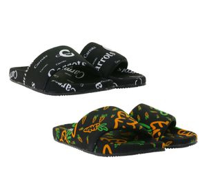 Carrots Slides Sommer-Schuhe Herren Slip-On Latschen Pantoletten Schwarz/Orange oder Orange/Grün