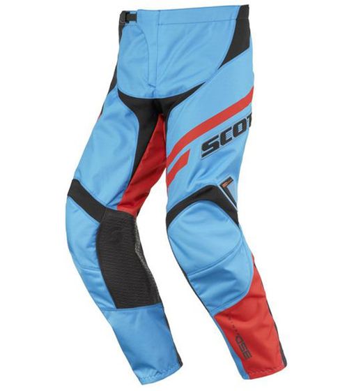 SCOTT Pant 350 Herren Moto-Cross Hose Motorsport-Kleidung mit Unterschenkel-Manschette 240919 1454 Hellblau/Orange/Schwarz