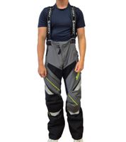 SCOTT Shell Pro Men's Motocross Bib Pants, Motorsport Clothing, Waterproof Softshell Pants, 245001-5731, Black/Green/Gray