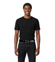 Linkin Park Rockband Leder-Gürtel mit Linkin-Park-Logo Freizeit-Gürtel BT117385LKN4 Schwarz