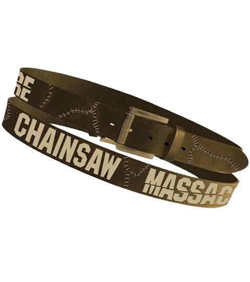 The Texas Chainsaw Massacre Belt for Men or Women, Stylish Leather Belt, Casual Belt, 116.5 cm, BT104741TCM4 Brown