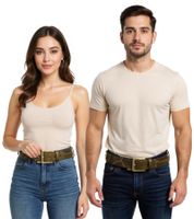 Cinturón de La Matanza de Texas para hombre o mujer, elegante cinturón de cuero, informal, 116,5 cm, BT104741TCM4 Marrón