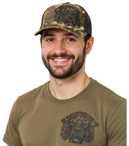 Casquette de baseball camouflage Miami Ink, casquette camionneur en coton TC106354MIK, vert/noir