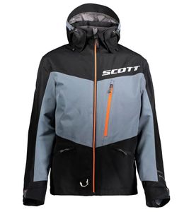 SCOTT Intake Dryo Men's Ski Jacket, Snowmobile Jacket, 10,000 mm Water Column, Ski Jacket, 285596, 1001, Black/Gray/Orange