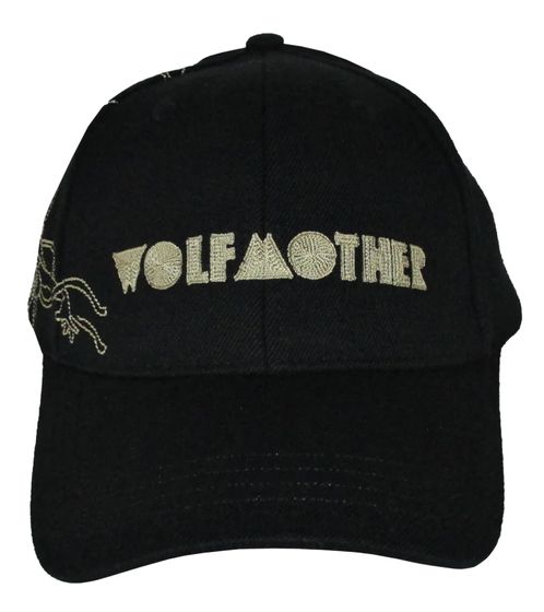 Wolfmother Unisex Rockband Trucker-Cap Baseball-Cap mit Logo-Stickerei Fan-Mütze TC109931WLM Schwarz