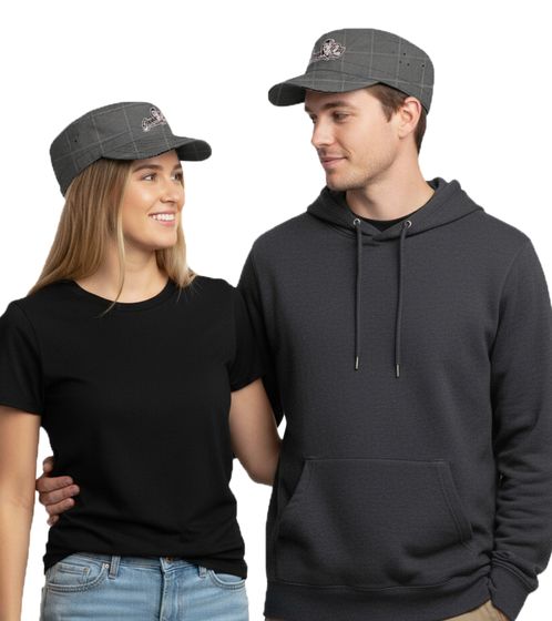 Green Day Unisex Punkrock-Band Baumwoll-Cap im millitärischen Schnitt mit leicht gebogenen Schnitt FC101691GRN Grau