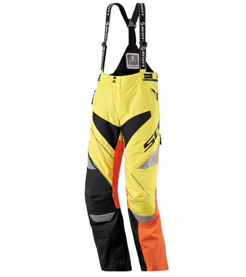 SCOTT Shell Pro Men's Motocross Bib Pants, Motorsport Clothing, Waterproof Softshell Pants, 245001-5132 Yellow/Black/Orange