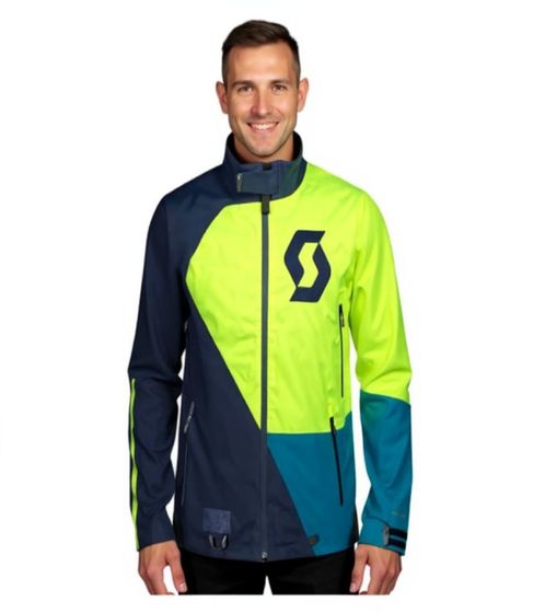 Chaqueta de motonieve SCOTT RCX-I Dryo para hombre, chaqueta de invierno para exteriores con puños para nieve 278412 6767 Azul/Amarillo neón