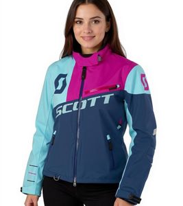 SCOTT Shell Pro Damen Moto-Cross Jacke Bike-Jacke mit Dryosphere Membran Softshell-Jacke 245005 5340 Pink/Blau