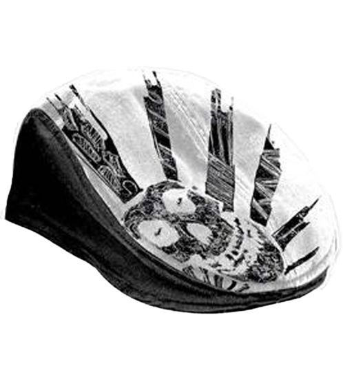 Misfits Unisex Punkband Schiebermütze stylische Alltags-Mütze mit Totenkopf-Motiv Fan-Artikel Schwarz/Weiß
