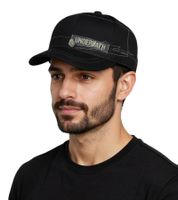Gorra de algodón de la banda de metalcore Underoath, corte militar y visera ligeramente curva, negra