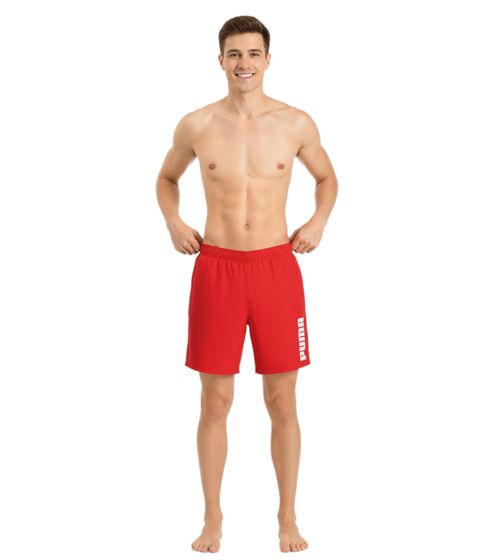 Puma Men's Swim Shorts, Summer Shorts with Pockets, Stylish Swim Trunks, Swimwear 907002016 002 Red