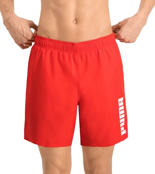 Puma Herren Bade-Shorts Sommer-Shorts mit Taschen stylische Schwimm-Hose Bademode 907002016 002 Rot