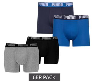 6-Pack PUMA Everyday Basic Boxer Men's Cotton Boxer Shorts 521015001 Blue or Black/Gray