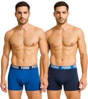 Lot de 6 boxers PUMA Everyday Basic en coton pour homme 521015001 Bleu ou Noir/Gris Lot de 6 boxers PUMA Everyday Basic en coton pour homme 521015001 Bleu ou Noir/Gris