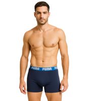 Lot de 6 boxers PUMA Everyday Basic en coton pour homme 521015001 Bleu ou Noir/Gris Lot de 6 boxers PUMA Everyday Basic en coton pour homme 521015001 Bleu ou Noir/Gris