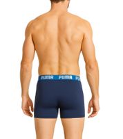 Lot de 6 boxers PUMA Everyday Basic en coton pour homme 521015001 Bleu ou Noir/Gris Lot de 6 boxers PUMA Everyday Basic en coton pour homme 521015001 Bleu ou Noir/Gris