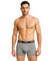 Lot de 6 boxers PUMA Everyday Basic en coton pour homme 521015001 Bleu ou Noir/Gris Lot de 6 boxers PUMA Everyday Basic en coton pour homme 521015001 Bleu ou Noir/Gris