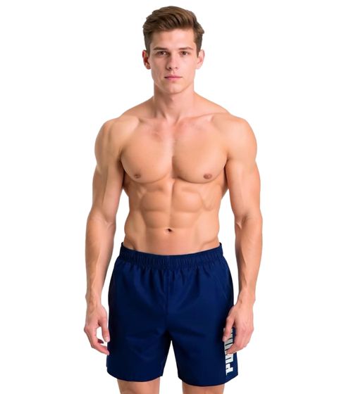Pantaloncini da bagno Puma da uomo, pantaloncini estivi con tasche, eleganti costumi da bagno, costumi da bagno 100004862 001 blu navy