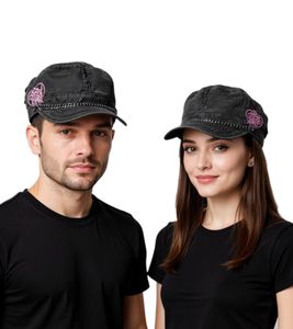 Casquette unisexe Pussycat Dolls, style cadet, en coton, avec chaîne et petit bord, FC110460PCD, gris/rose Casquette unisexe Pussycat Dolls, style cadet, en coton, avec chaîne et petit bord, FC110460PCD, gris/rose