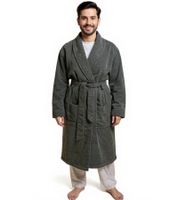 Accappatoio unisex PUMA con due tasche laterali aperte, Vestaglia, 660008 41 Grigio