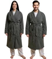 Accappatoio unisex PUMA con due tasche laterali aperte, Vestaglia, 660008 41 Grigio