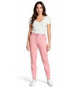 BOYSEN'S Women's Cotton Trousers, Timeless Women's Summer Trousers 5679 0608 Light Pink