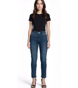 Herrlicher Peppy Slim Damen Hose enganliegende Denim-Jeans 5-Pocket-Hose 4904 6955 Blau