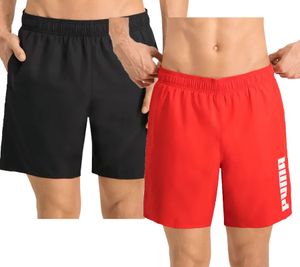 Puma Men's Swim Shorts, Summer Shorts with Pockets, Stylish Swim Trunks, Swimwear in Black or Red Puma Men's Swim Shorts, Summer Shorts with Pockets, Stylish Swim Trunks, Swimwear in Black or Red
