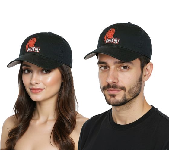 Casquette unisexe Green Day en coton avec logo grenade TC102229GRN, noire