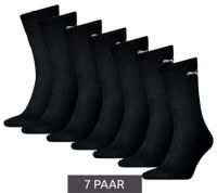 7 Pairs of PUMA Plain Sports Socks, Cotton Socks, Tennis Socks, Long Socks, 701222094 003 Black