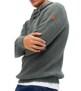 Men's Chunky Knit Sweater with Shawl Collar, Everyday Sweater, 936466 Eucalyptus Green