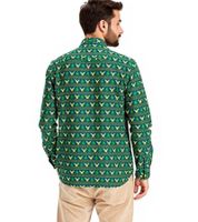 Chemise homme à manches longues avec motif de Noël, chemise en coton 961600 Verte Chemise homme à manches longues avec motif de Noël, chemise en coton 961600 Verte