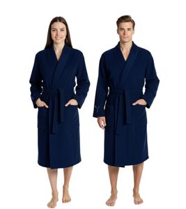 PUMA Unisex Bathrobe with Two Open Side Pockets, Dressing Gown 660008 06 Navy PUMA Unisex Bathrobe with Two Open Side Pockets, Dressing Gown 660008 06 Navy