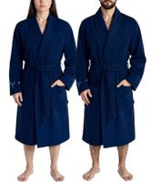 PUMA Unisex Bademantel mit zwei offenen Seitentaschen Morgen-Mantel 660008 06 Navy