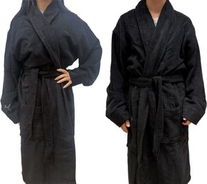 PUMA Unisex Bademantel mit zwei offenen Seitentaschen Morgen-Mantel 660008 03 Schwarz