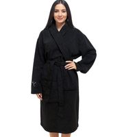 PUMA Unisex Bademantel mit zwei offenen Seitentaschen Morgen-Mantel 660008 03 Schwarz