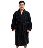 PUMA Unisex Bademantel mit zwei offenen Seitentaschen Morgen-Mantel 660008 03 Schwarz