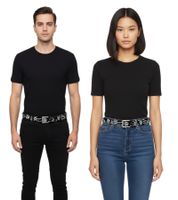 Cinturón de Banda Punk Misfits, Cinturón de Cuero para Mujer o Hombre, Cinturón Casual Ajustable, BT102610MIS4, Negro