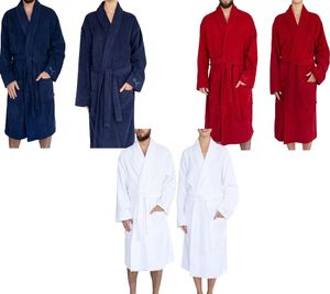PUMA Unisex Bademantel mit zwei offenen Seitentaschen Morgen-Mantel 660008 Navy, Rot oder Weiß
