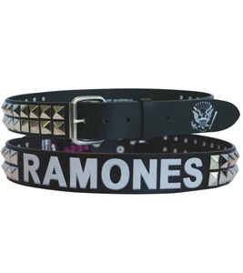 Ramones Gürtel der Punk-Band für Damen oder Herren verstellbarer Freizeit-Gürtel BT103980RAM4 Schwarz