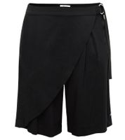 Sheego Bermuda da donna avvolgente Taglie Forti 135565 Nero