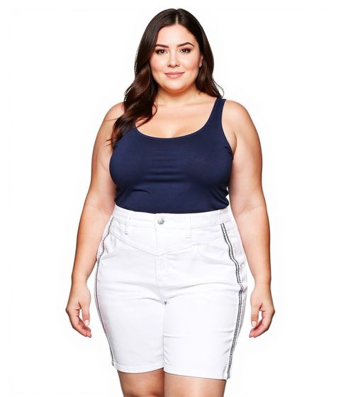 sheego Women's Denim Shorts, Stylish Denim Pants, Cotton Pants, Plus Sizes, 135429 White