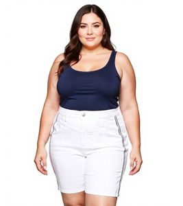 sheego Damen Jeans-Short stylische Denim-Hose Baumwoll-Hose Große Größen 135429 Weiß sheego Damen Jeans-Short stylische Denim-Hose Baumwoll-Hose Große Größen 135429 Weiß