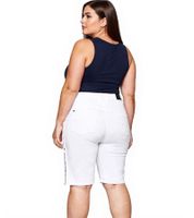 sheego Women's Denim Shorts, Stylish Denim Pants, Cotton Pants, Plus Sizes, 135429 White sheego Women's Denim Shorts, Stylish Denim Pants, Cotton Pants, Plus Sizes, 135429 White