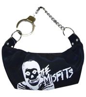 Bolso de hombro Misfits Punk Band para mujer, elegante bolso de mano, producto para fans LB1039991MIS, negro/blanco
