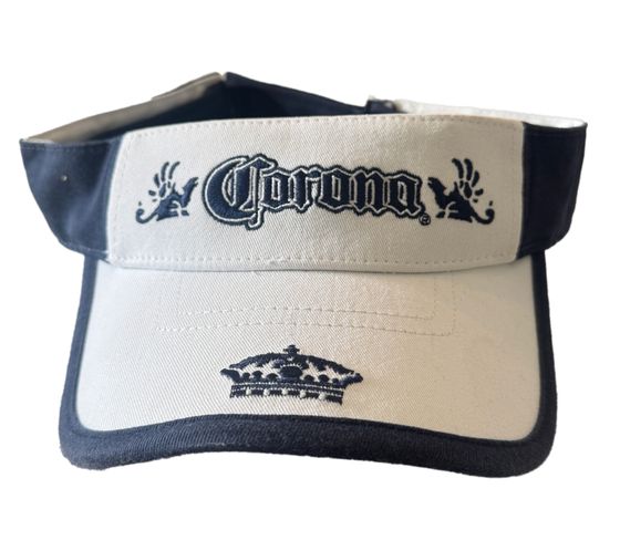 Corona Extra Unisex Visor-Cap stylische Baumwoll-Cap Sonnen-Blende Weiß