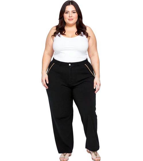 sheego Women's Soft Lyocell Trousers, Everyday Trousers, Plus Sizes 134857 Black sheego Women's Soft Lyocell Trousers, Everyday Trousers, Plus Sizes 134857 Black