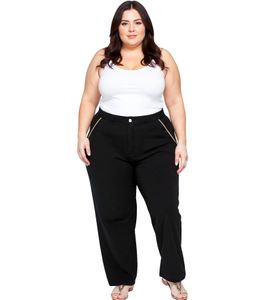 Pantaloni da donna in morbido lyocell sheego, pantaloni per tutti i giorni, taglie forti 134857 Nero Pantaloni da donna in morbido lyocell sheego, pantaloni per tutti i giorni, taglie forti 134857 Nero